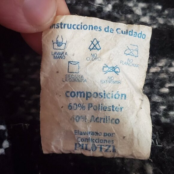 Jerga Sudadera Pilotzi Vintage Baja Blanket hoodie, Size L - Picture 5 of 5